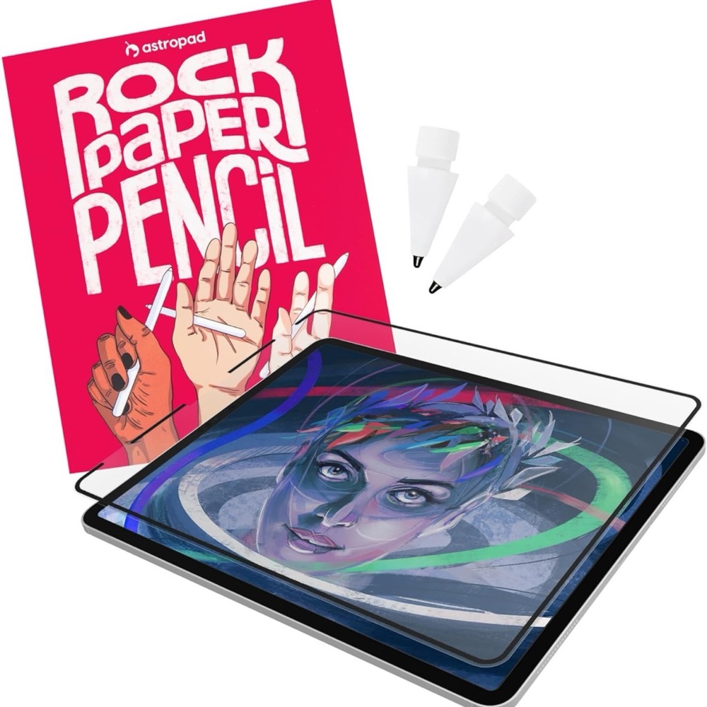 COPY - Astropad Rock Paper Pencil Matte iPad screen Protector +Apple Pencil Tips